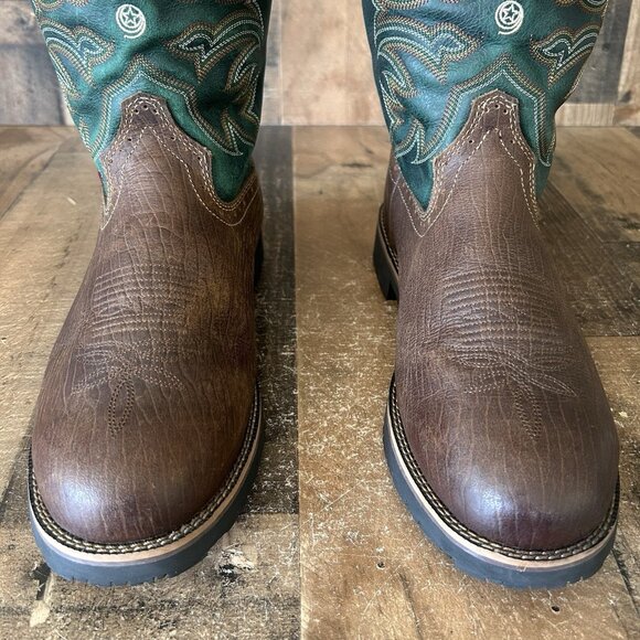 Justin GS9070 George Strait Waterproof Western Cowboy Boots Mens 10 EE - Picture 9 of 12